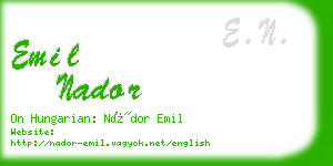 emil nador business card